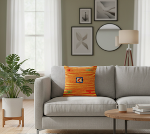 Funda de Cojín Cuadrada de Algodón Tejido a Mano al por Mayor con Cierre de Cremallera, Diseño Moderno, Lavable, Antiarrugas, Estampados Florales, Personalizable - Product Image 2