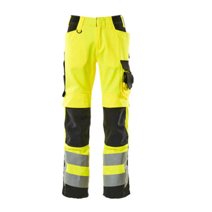 Pantalon de travail de sécurité réfléchissant imperméable 100 % polyester ANSI Classe 2, style cargo décontracté pour la construction, vente en gros - Product Image 1