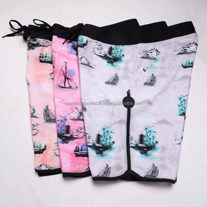 Nouveau Design hommes Shorts de plage 100% Polyester maillot de bain poches mi décontracté Surf Board Shorts solide tricoté à la mode maillots de bain - Product Image 5