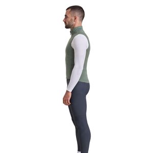 Chaleco de Ciclismo sin Mangas para Hombre, Color Verde Salvia, con Cierre Completo, Resistente al Viento, para Ciclismo de Carretera - Product Image 6
