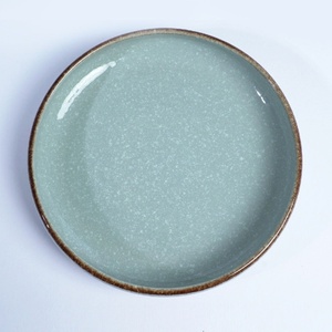 Plato de Cerámica Sólida Color Aqua Mediano, Diseño Japandi, Libre de BPA, Apto para Lavavajillas, para Sushi, Aperitivos, Postres, Restaurantes, Hoteles, Cafés, HORECA - Product Image 1