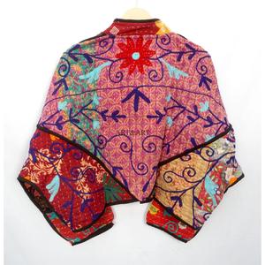 Beautiful 100% Cotton Designer Kantha <b>Jacket</b> MultiColor Ethnic Style Embroidery with open closure Handmade Vintage kantha <b>jacket</b> - Product Image 6