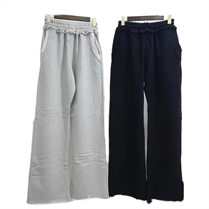 Nouveau pantalon de survêtement Nesta Sports pour homme, coupe ample et large, avec ourlet brut, effet usé, en tissu éponge, couleurs variées, idéal pour la vente en gros - Product Image 1