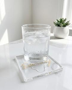 Sous-verre en plastique acrylique transparent personnalisé, écologique, coloré, design original, protection élégante – Prix usine - Product Image 6