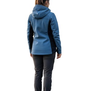 Veste softshell longue d'hiver pour femme, design à capuche, doublure en polaire chaude, imperméable, respirante, pour la randonnée en plein air, les aventures sur la neige - Product Image 2