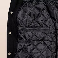Blouson universitaire en laine tendance 2026, coupe oversize, col montant, logo frontal, patch personnalisé, fournisseur en gros