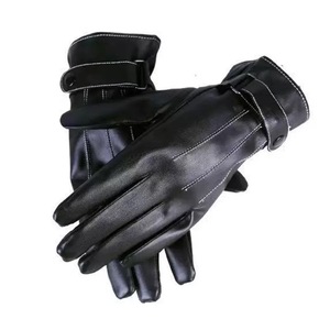 Guantes de Carreras de Cuero, Protección Completa para los Dedos, Resistentes al Viento, Correa de Muñeca Ajustable con Cierre de Botón, Unisex, para Conducir al Aire Libre - Product Image 4