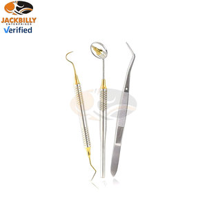 Ensemble d'examen dentaire, kit de diagnostic de base en 3 pièces, acier inoxydable de qualité médicale, instruments chirurgicaux dentaires manuels, soins bucco-dentaires - Product Image 2