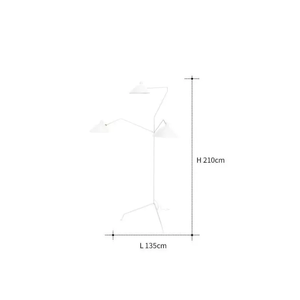 Lampe sur pied LED simple et créative, en fer forgé noir, style industriel, pour salon, chambre à coucher, hôtel - Product Image 6