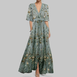 Ladies Dress Sexy Wholesale Elegant and Long Party Dresses with a Large <b>Skirt</b> Hem for Hawaiian Casual Wear - Product Image 2