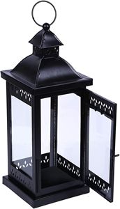 Lanterne rétro en métal noir, décoration de mariage et de maison, lanterne pour noël - Product Image 5