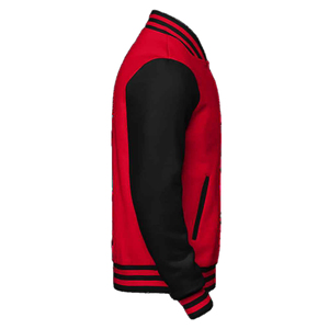 2024 Custom Logo Letterman Embroidery <b>Block</b> Panel Zipper Buttons Varsity Jacket Men's Running Varsity Jackets for Men's - Product Image 5