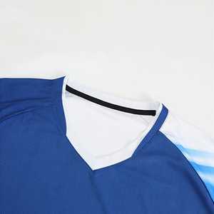Conjunto Deportivo de Tenis Sublimado Unisex, Camiseta de Manga Corta con Cuello en V, Jersey de Poliéster que Absorbe la Humedad con Pantalones Cortos con Cintura Elástica - Product Image 5