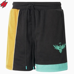 Shorts de basketball respirants à séchage rapide pour hommes, taille haute, pour la gym, l'athlétisme, la course, l'entraînement, avec impression personnalisée, en mesh - Product Image 3