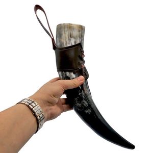 Soporte para Cuerno de Beber de Cuerno de Buey Europeo Hecho a Mano de la Mejor Calidad de Z Crafts, Estilo Animal y Náutico Pulido, Artesanía Vikinga, Mejor Precio - Product Image 1