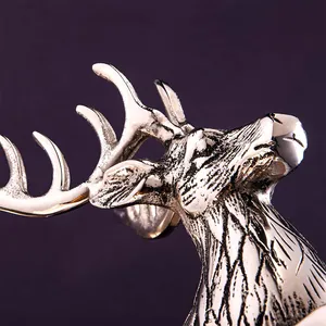 Metal Reindeer Sleigh Wine Coasters Vintage Design 41cm Length Party Beverage Cooler Durable Decorative Holder Floral Pattern 5L - Product Image 4