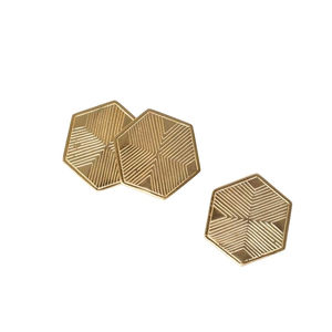 Elegant Design <b>Silver</b> Plated Metal <b>Coaster</b> Set with Holder Round Drink <b>Coasters</b> Set for Fine Dining Tableware Reasonable Price - Product Image 3