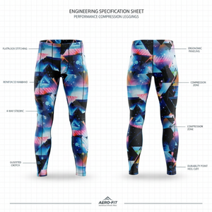 Quick Dry Comfortable Compression Leggings Customized 3D Printed Gym Running Workout Stretch Athletic Tights Fitness Pants - Product Image 2