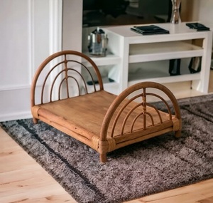<b>Rattan</b> Infant Daybed Twin Size Modern Design Cotton Upholstery Durable Natural Solid Wood <b>Frame</b> Detachable Bedroom Furniture - Product Image 2