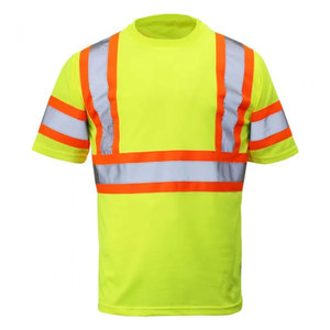 High Visibility Reflective Safety Cotton Plus Size Breathable Working Reflective Strips T-Shirts for Construction Road - Product Image 5