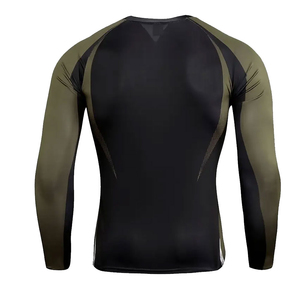 Custom Long Sleeve Rash Guard for Mens UV Sun Protection UPF 50 Spandex <b>Compression</b> <b>Shirts</b> Swim Surfing Quick Dry Rash guard - Product Image 2