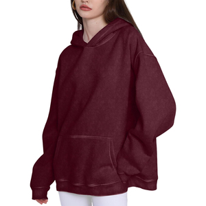 OEM Services Good Material Made <b>Ladies</b> Acid Wash Hoodies High Quality Winter Acid Washed <b>Hoodie</b> For Outdoor - Product Image 2