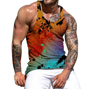 Camiseta sin Mangas para Hombre, Cuello Redondo, Tejido Transpirable de Secado Rápido, Ecológica, Impresión Digital de Alta Calidad, 100% Algodón, Estilo Urbano - Product Image 2