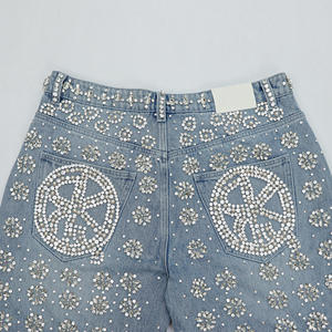 Streetwear Baggy Digital Printing Solid Oversize Men's Denim Shorts <b>High</b> Quality - Product Image 5