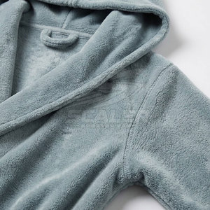 Bata de Baño para Hombre de Forro Polar Suave 100% Algodón, Transpirable, de Secado Rápido, con Cuello Alto, para Uso en Casa, Salón, Hotel, Spa, Ducha, Invierno, Interior, Larga - Product Image 6