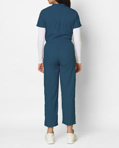 Custom Logo Breathable Spandex Straight Pants Hospital Uniforms High Quality Jogger Top Unisex Short Sleeve <b>Nursing</b> Scrubs Sets - Product Image 2