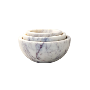 Marble Serving Bowls With Different Sizes Set Of 3 Greatest Quality White Color Food Serving Bowl At <b>Cheap</b> Prices - Product Image 1
