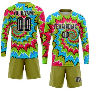 Men Bright Contrast Goalkeeper Jersey High Visibility Long Sleeve Goalie Shirt For 2026 USA And Europe Marker - Product Image 4