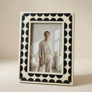 Cadre photo décoratif en os incrusté, artisanat de luxe, pour meubles d'intérieur haut de gamme, photos de famille - Product Image 1