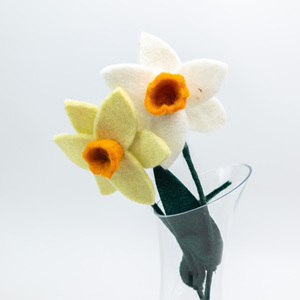 Felt Yarn Handmade Felt Daffodil Bouquet Bulk Wholesale Large Artificial Spring Flowers Single Stem <b>Oil</b> <b>Diffuser</b> - Product Image 5