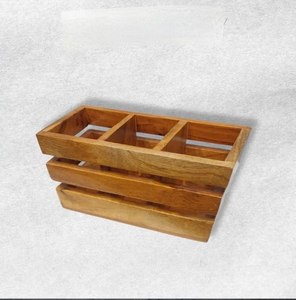 Porte-couverts en bois écologique, forme rectangulaire, boîte à compartiments multiples, ustensiles de cuisine, vaisselle, au meilleur prix - Product Image 1