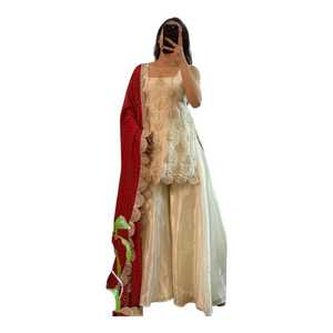 Lehenga Choli de Seda Fandy con Bordado de Hilo y Lentejuelas, Dupatta de 2.20 Metros, Completamente Cosido, Ropa Étnica para Boda, Tallas M, L, XL, XXL - Product Image 1