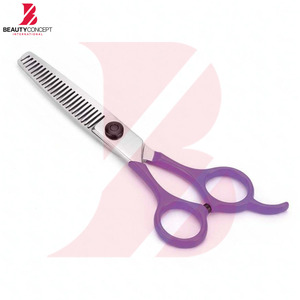 Tijeras de Entresacar Profesionales con Mango de Plástico Morado, Tijeras de Peluquería de Acero Inoxidable, Herramientas de Texturización del Cabello para Salón - Product Image 2