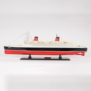 Maqueta de barco de madera pintada a mano SS France, decoración náutica para hotel, oficina, hogar y regalo - Contacto para venta al por mayor - Product Image 1