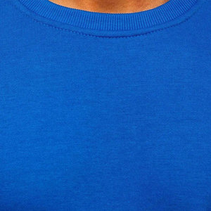 Custom Sweatshirt Cotton Streetwear Royal Blue Fleece Breathable Men Crewneck for Professional Gym Training Casual Apparel Wear - Product Image 5
