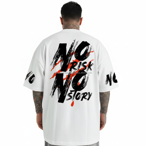 Camiseta de Hombre con Hombros Caídos, Blanca, Oversize, con Diseño Gráfico Personalizado, OEM, Venta al Por Mayor - Product Image 4