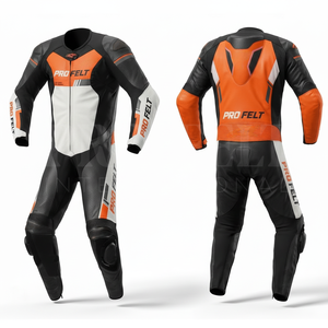 ชุดแข่งรถมอเตอร์ไซค์หนังแท้ คุณภาพสูง พร้อมอุปกรณ์ป้องกันมาตรฐาน CE ระบายอากาศได้ดี สำหรับผู้ชาย - Product Image 5