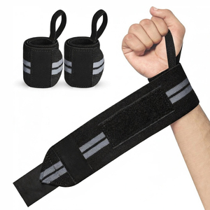 Manufacture Soft Breathable Compression Wrist <b>Brace</b> Belt Hook Loop Closure for Sports Weight Lifting Gym Fitness Protection <b>Men</b> - Product Image 2