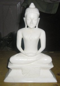Buda de Mármol, Hermosa Estatua Blanca - Product Image 4