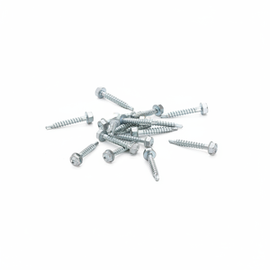Vis autoperceuses à tête hexagonale PDC, classes 4.8 et 6.8, zinguées, filetage grossier, entraînement Phillips, acier au carbone, modèle 16 (pouces) - Product Image 1