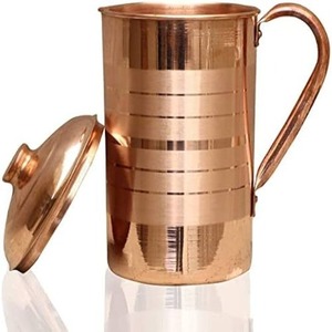 Pure Copper Handgrip Water Jug & Pitcher with 6-12 Hours Thermal Insulation Eco-Friendly Classic Design 0.5kg for <b>Camping</b> - Product Image 1