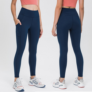 New Lemon Align Second Skin High Waist Side Pockets 80 Nylon/20 Spandex Sanded Yoga Fitness Leggings - Product Image 5