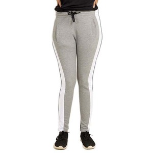 Pantalones Deportivos Grises con Cordón Lateral para Mujer, Pantalones Ajustados de Corte Delgado, Ropa de Otoño para Mujer - Product Image 1