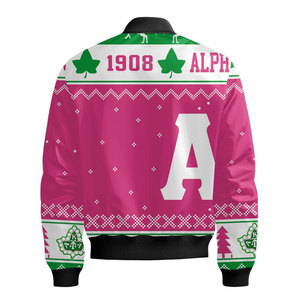 Blouson Bomber à Carreaux Vert Alpha pour Homme, Décontracté, Fermeture Éclair sur le Devant, Coupe-Vent, Col Rabattu, Coupe Classique, Polyester - Product Image 6