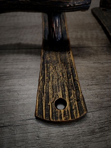 Poignée de portail en fer forgé résistante à la rouille, finition imitation bois, style traditionnel ; accessoire de clôture durable et facile à installer. - Product Image 6
