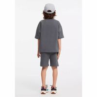 Ensemble de vêtements d'été pour enfants, shorts en coton personnalisés et ensembles de t-shirts surdimensionnés, hauts pour les tout-petits, ensembles de tenues à manches courtes pour garçons